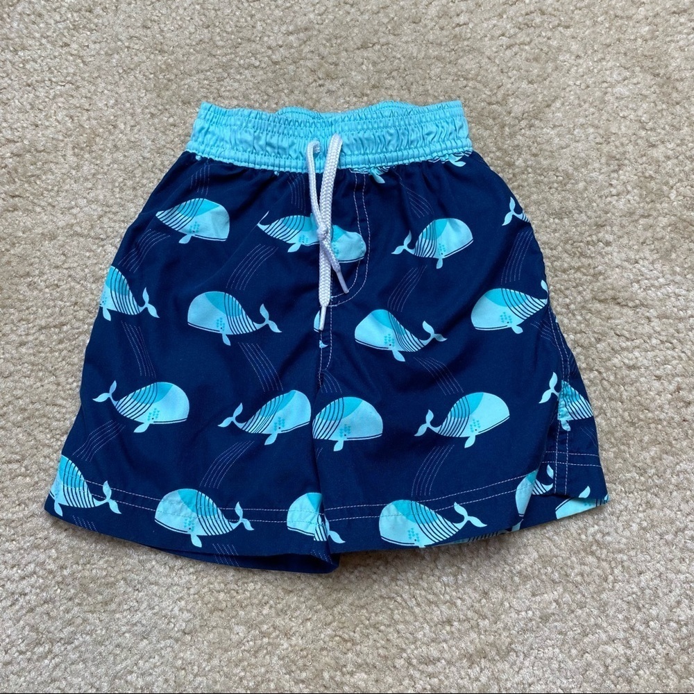 Floatimini Little Boys Size 2T Blue Whale Swim Trunks